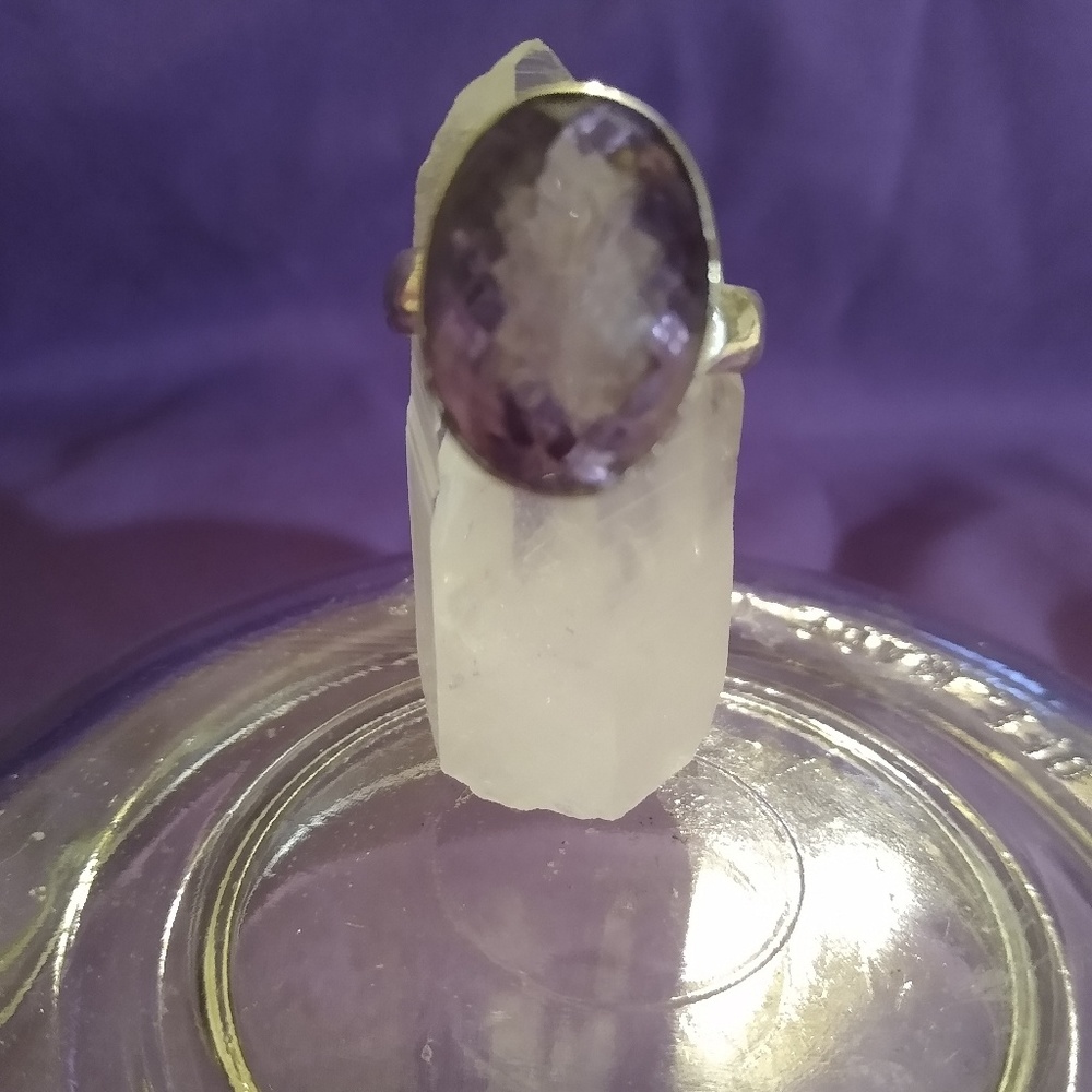 Sterling silver and amethyst ring